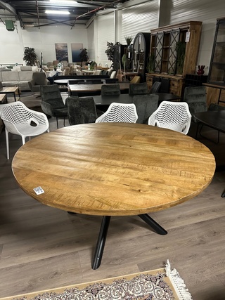 Eetkamertafel Mango rond 150cm, naturel
